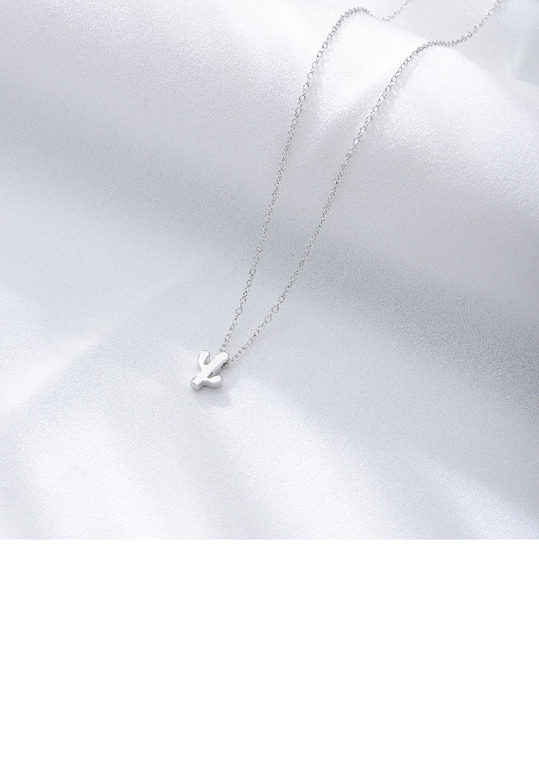 925 Sterling Silver Fashion Simple Cactus Pendant with Necklace