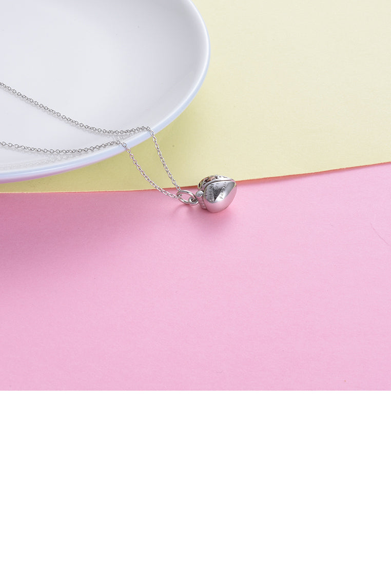 925 Sterling Silver Fashion and Romantic Openable Hollow Heart Pendant with Necklace