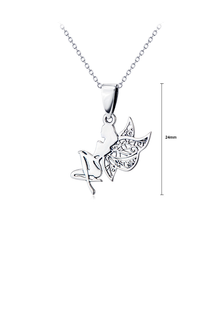 925 Sterling Silver Fashion Temperament Elf Pendant with Necklace