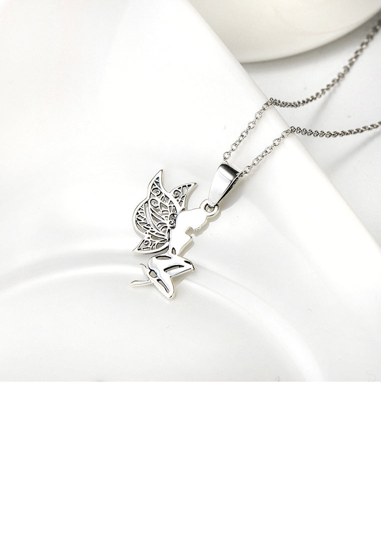 925 Sterling Silver Fashion Temperament Elf Pendant with Necklace