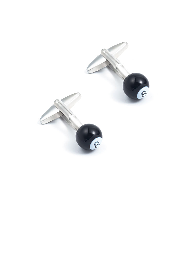 Fashion Simple Black Billiard Cufflinks