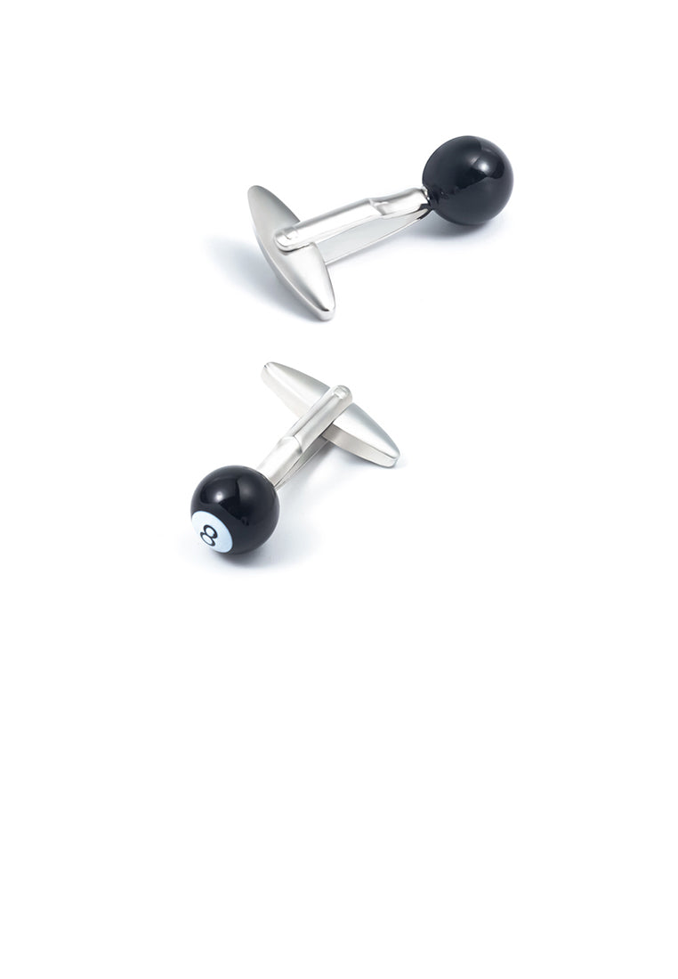 Fashion Simple Black Billiard Cufflinks