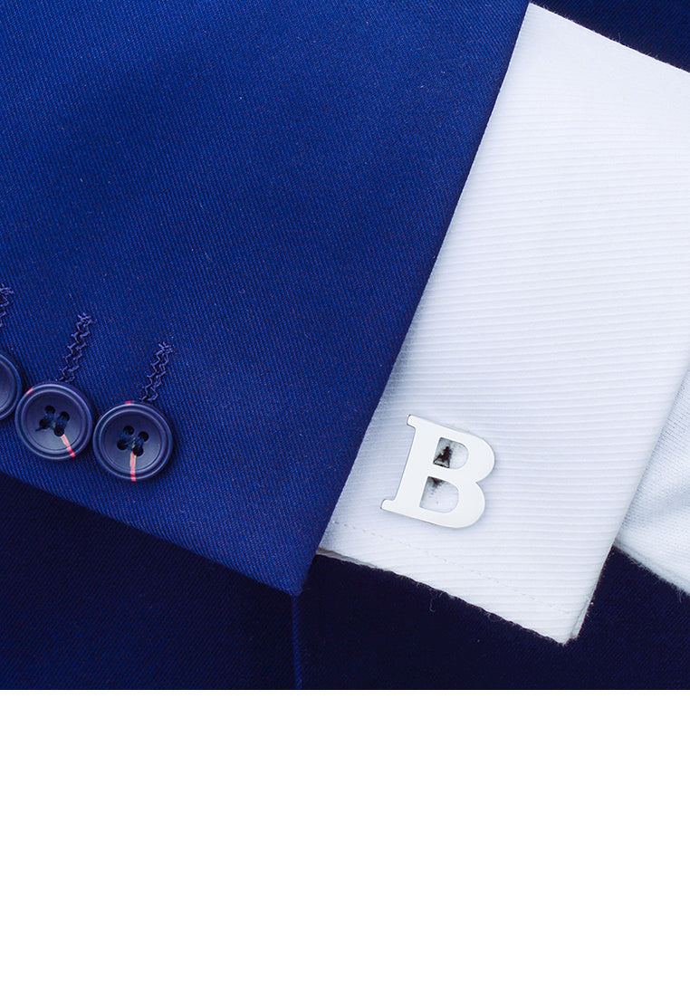 Simple Personality English Alphabet B Cufflinks