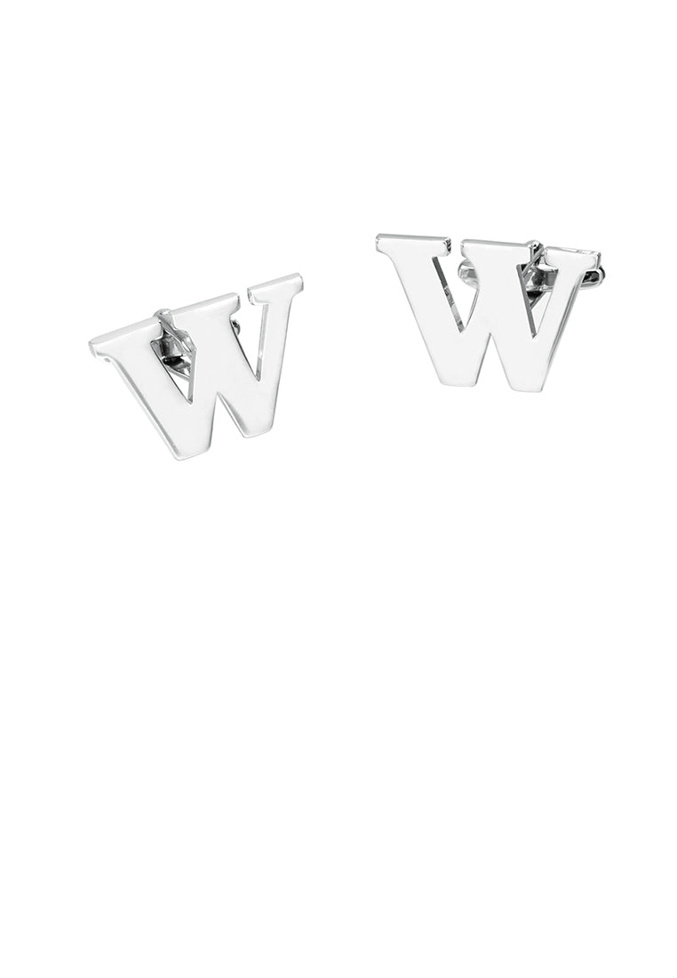 Simple Personality English Alphabet W Cufflinks