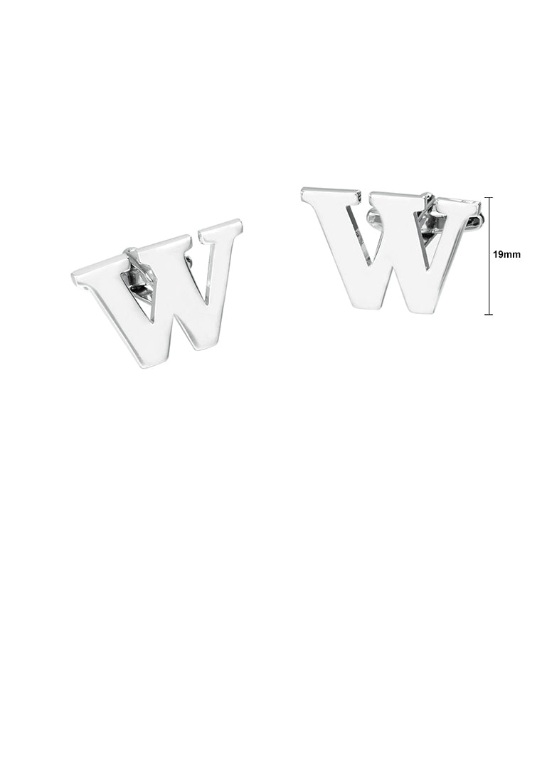 Simple Personality English Alphabet W Cufflinks