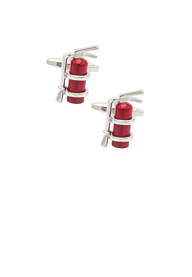 Fashion Personality Red Fire Extinguisher Cufflinks - Vibrant Color