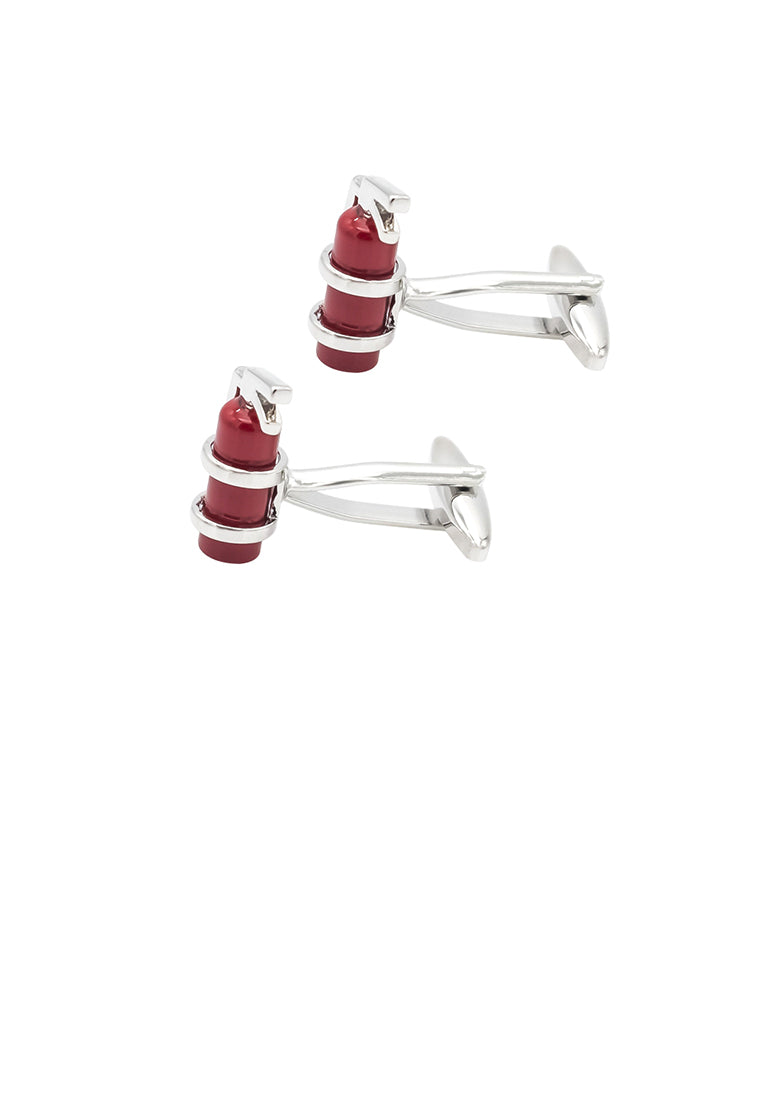Fashion Personality Red Fire Extinguisher Cufflinks - Vibrant Color