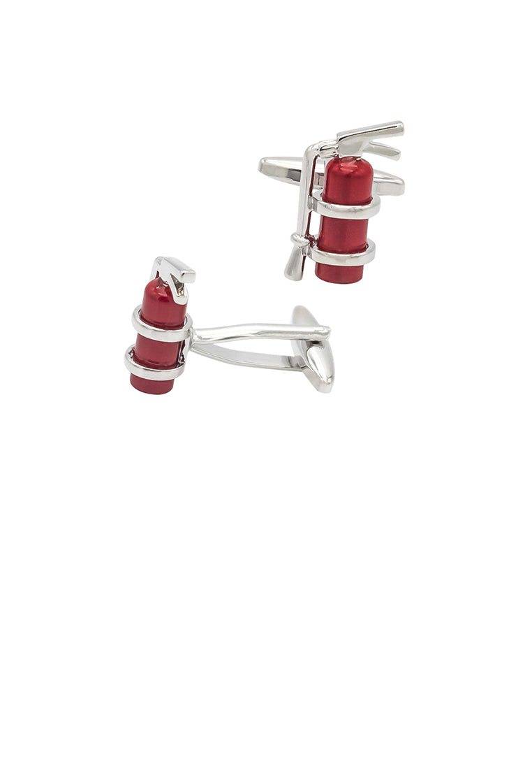 Fashion Personality Red Fire Extinguisher Cufflinks - Vibrant Color
