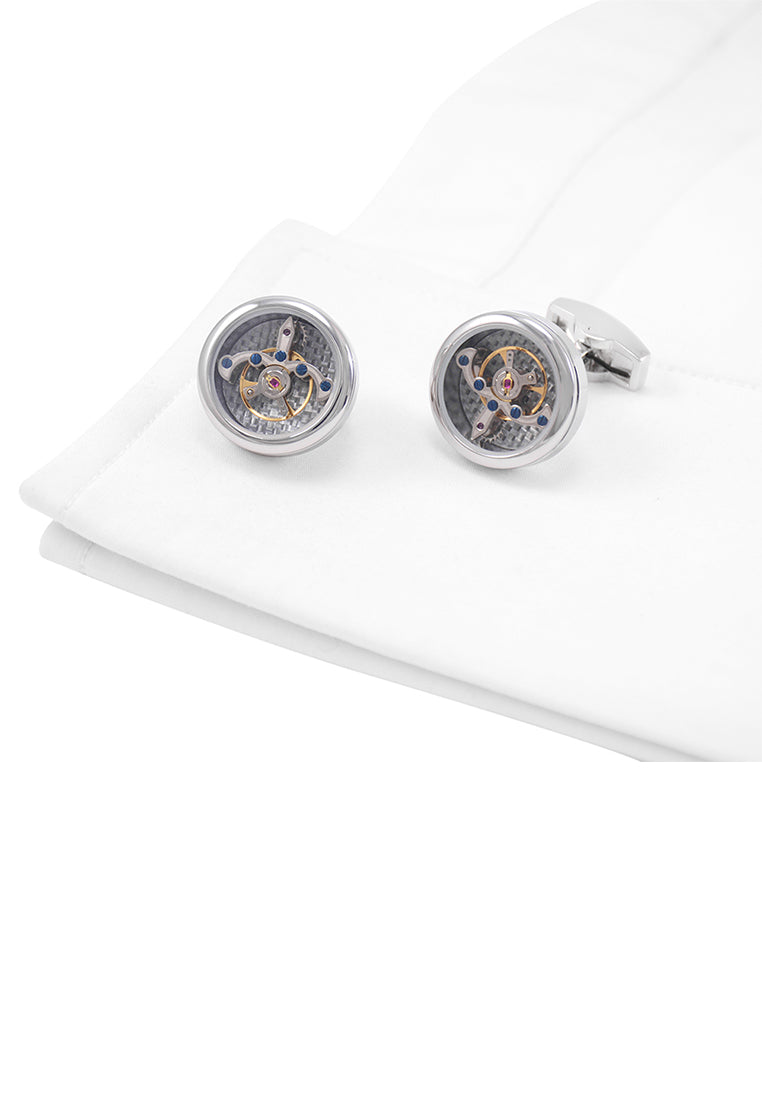 Fashion High-end Balance Wheel Movement Men's Cufflinks