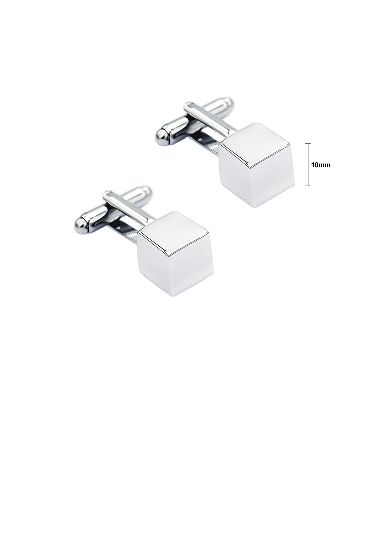 Fashion Simple Three-dimensional Geometric Square Cufflinks