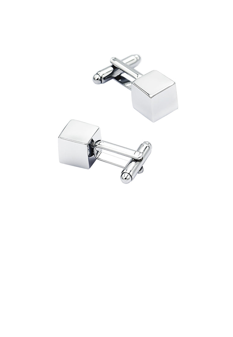 Fashion Simple Three-dimensional Geometric Square Cufflinks