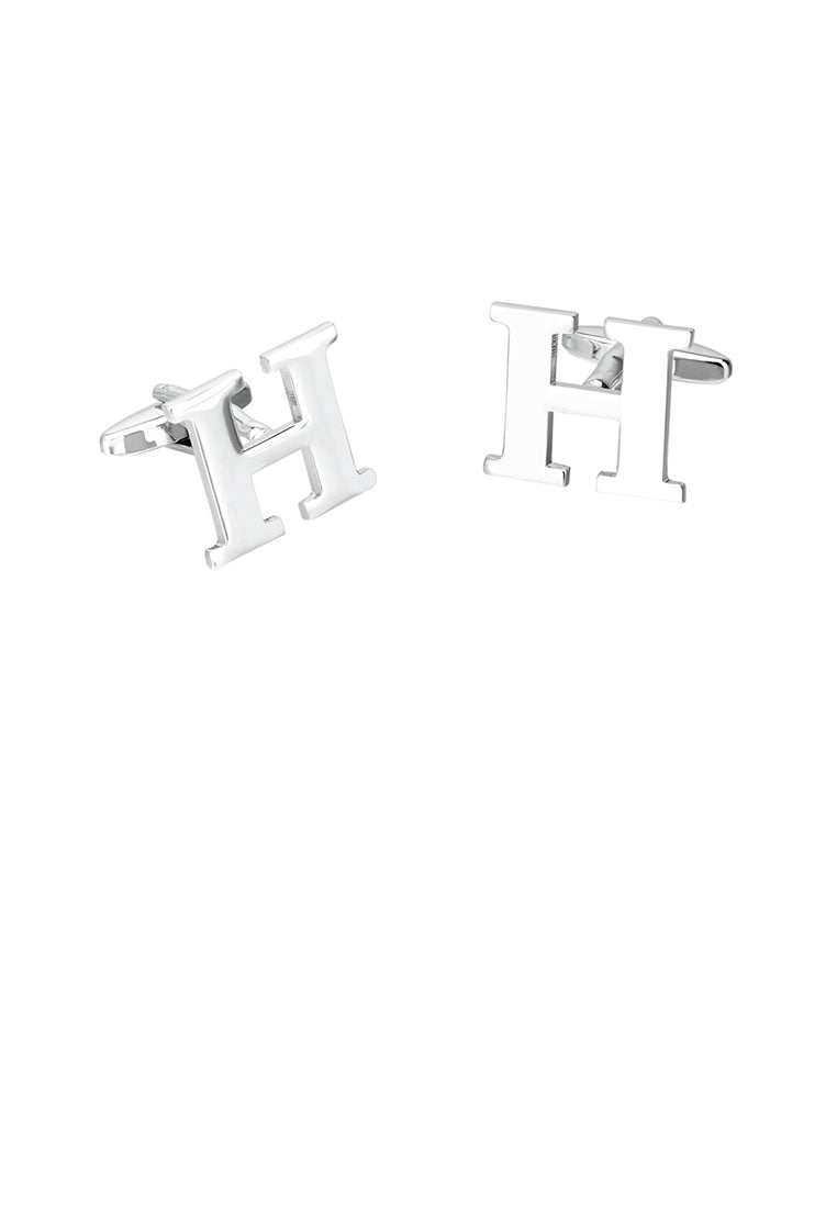 Simple Personality English Alphabet H Cufflinks