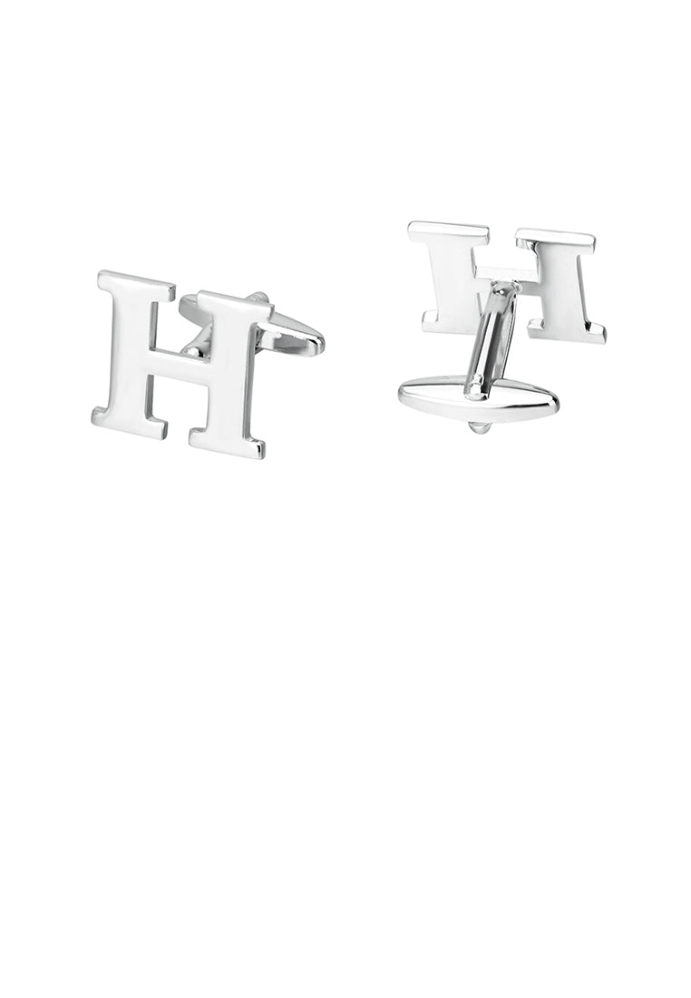 Simple Personality English Alphabet H Cufflinks