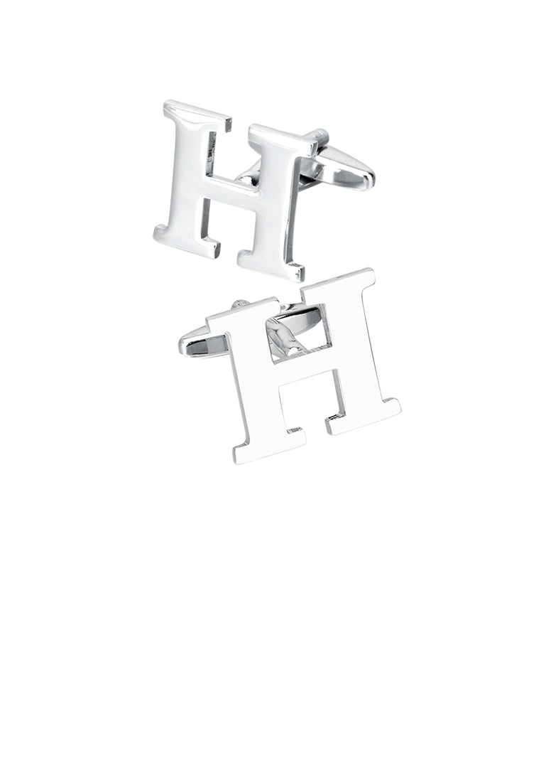 Simple Personality English Alphabet H Cufflinks