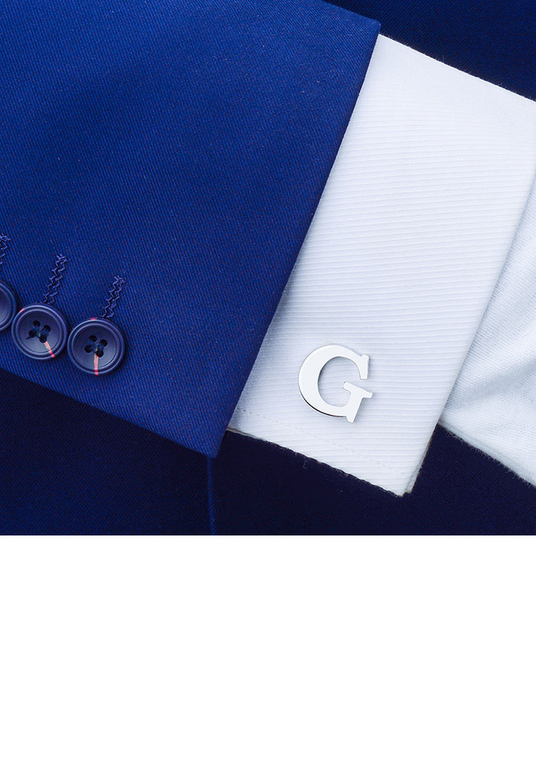 Simple Personality English Alphabet G Cufflinks