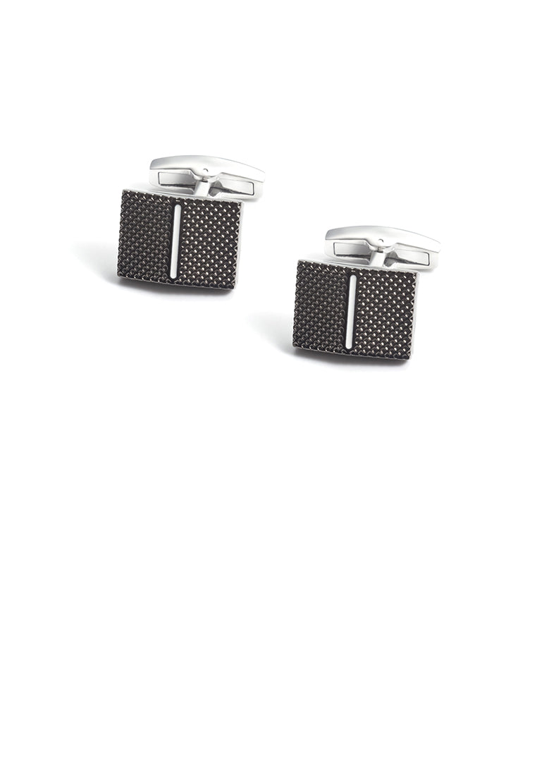 Simple Fashion Black Pattern Geometric Cufflinks