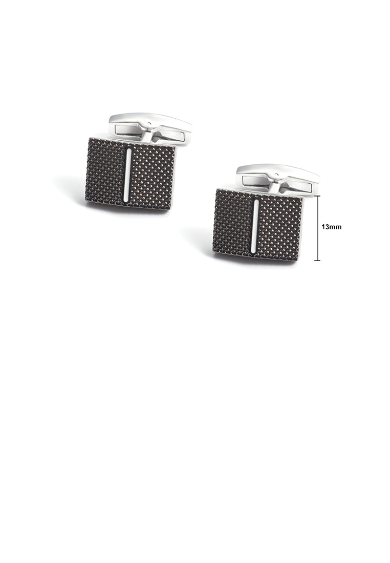 Simple Fashion Black Pattern Geometric Cufflinks