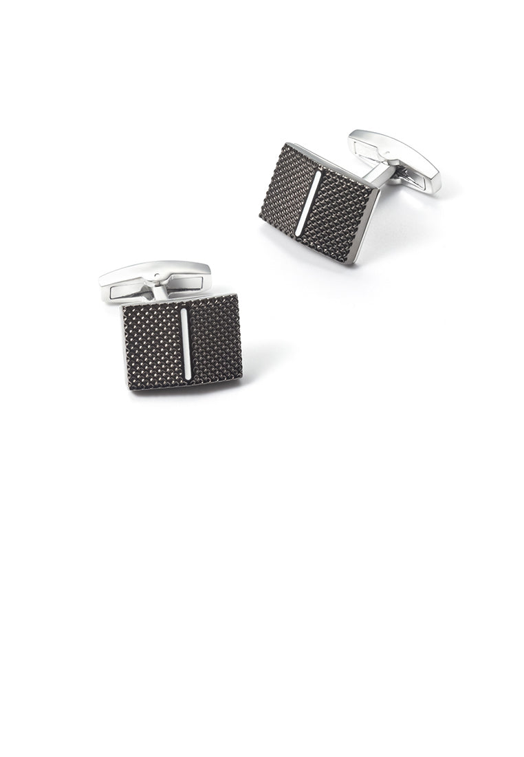 Simple Fashion Black Pattern Geometric Cufflinks