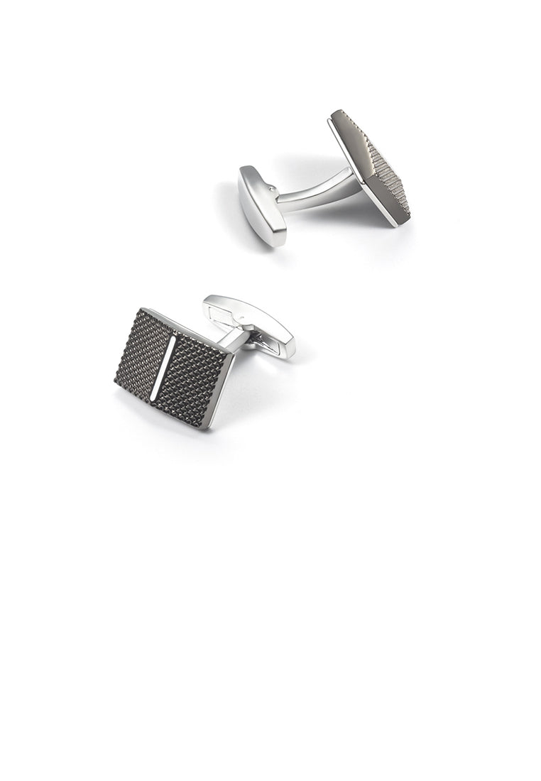 Simple Fashion Black Pattern Geometric Cufflinks