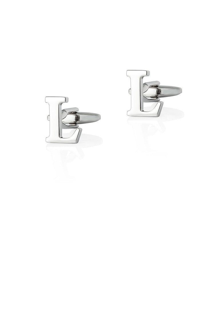 Fashion Simple English Alphabet L Cufflinks