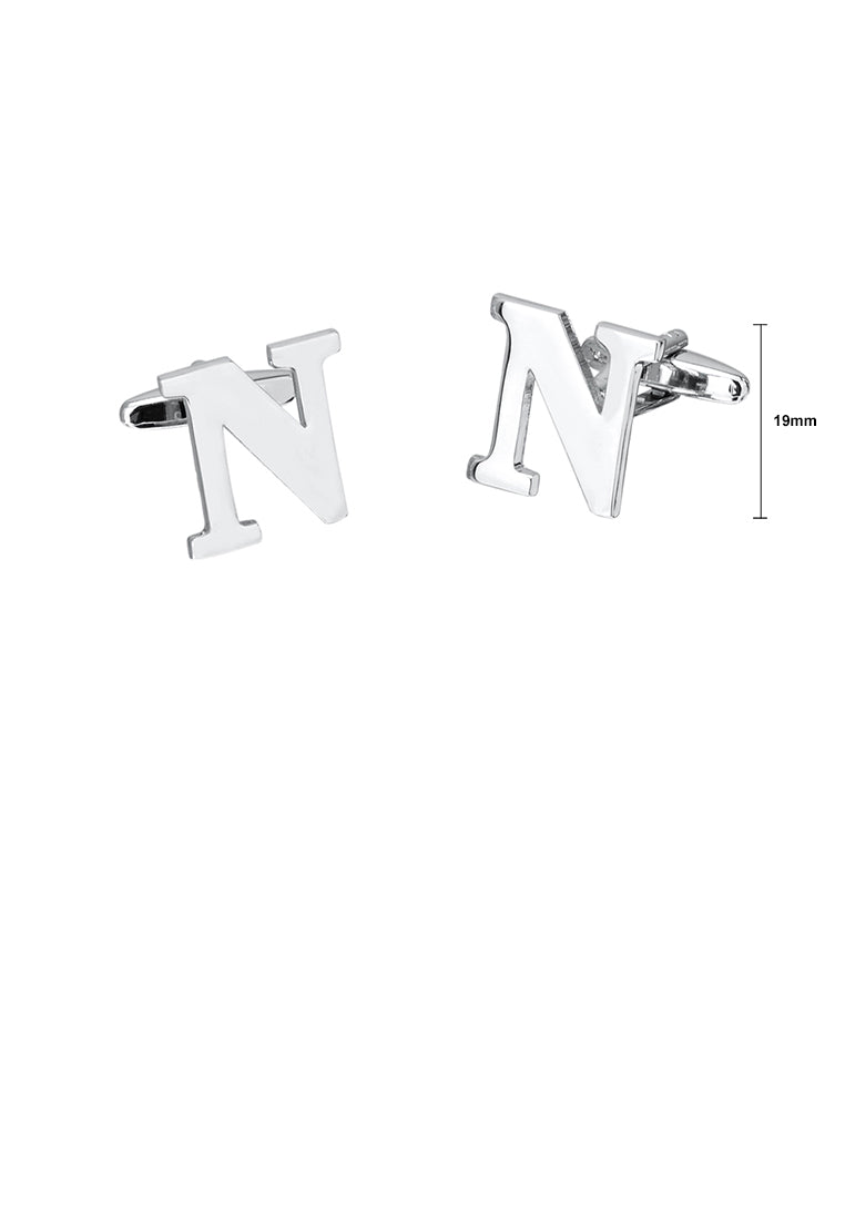 Simple Personality English Alphabet N Cufflinks