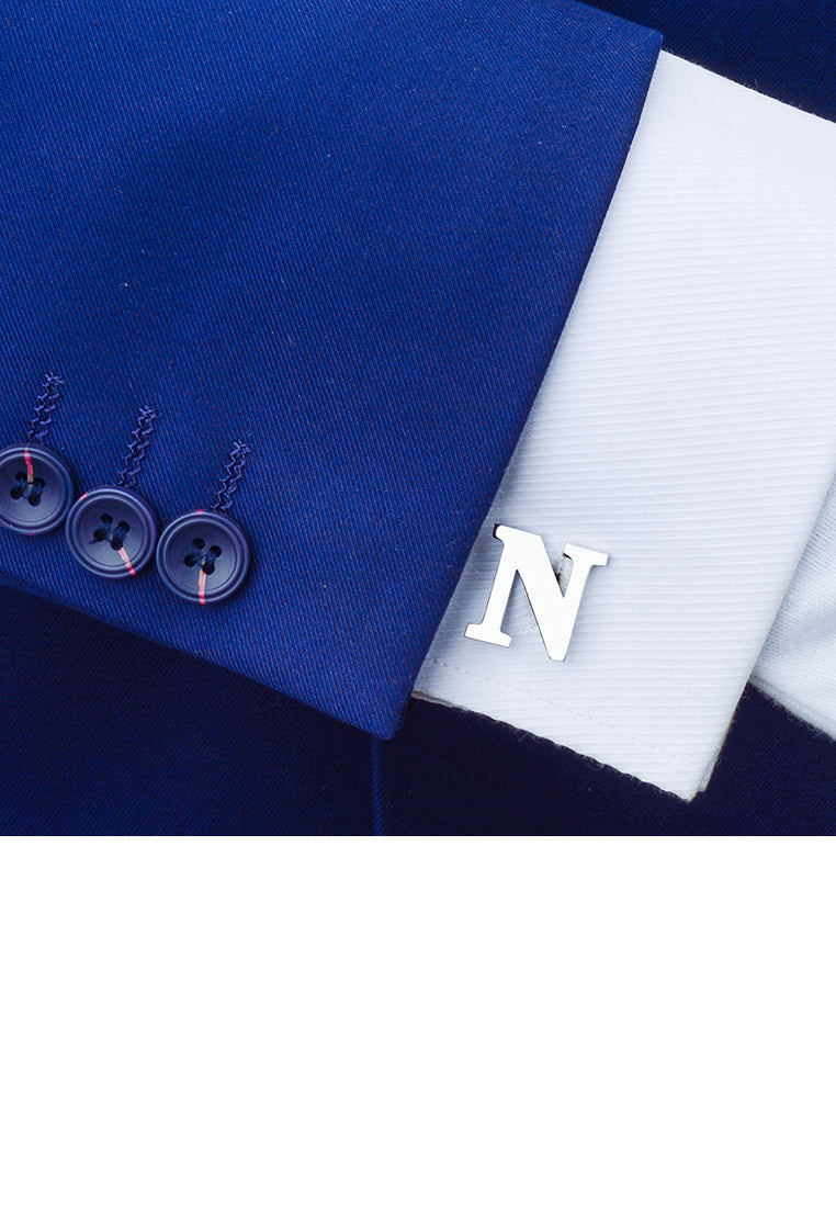Simple Personality English Alphabet N Cufflinks