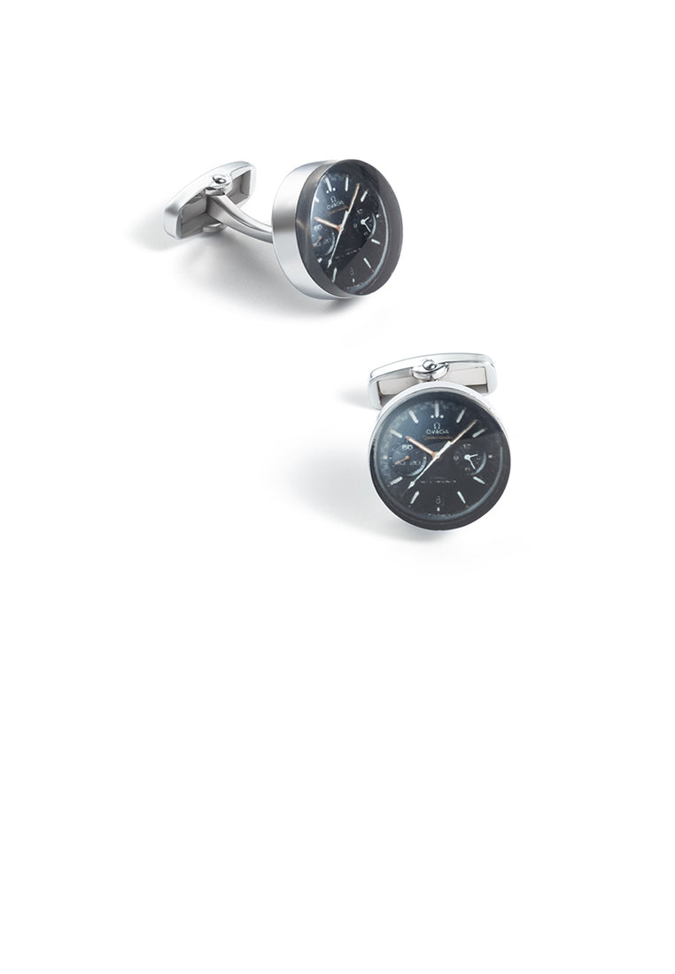 Fashion Creative Instrument Shape Geometric Round Cufflinks