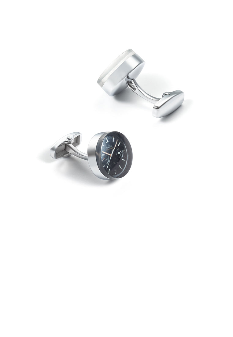 Fashion Creative Instrument Shape Geometric Round Cufflinks