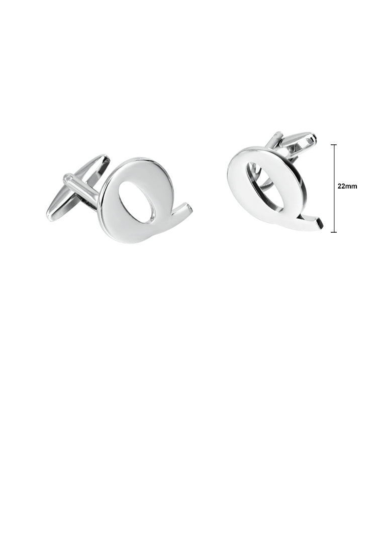 Simple Personality English Alphabet Q Cufflinks