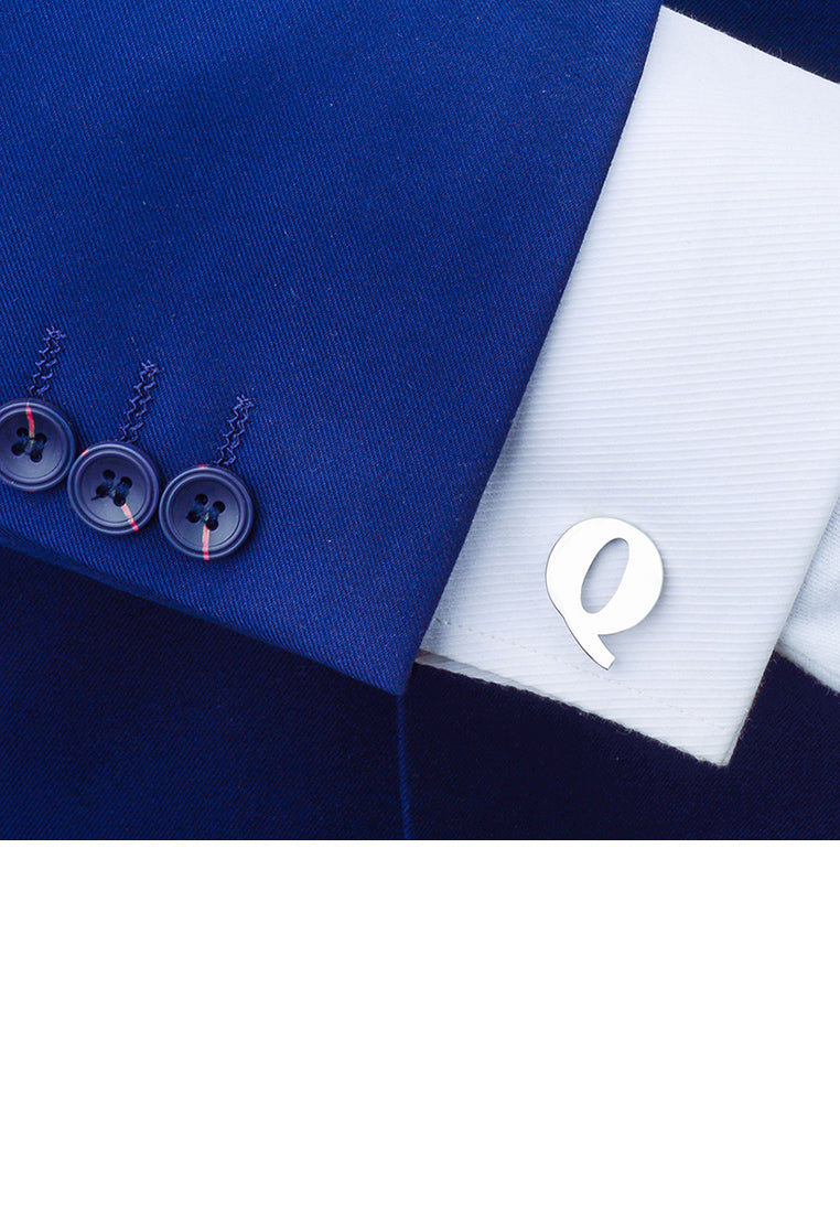 Simple Personality English Alphabet Q Cufflinks