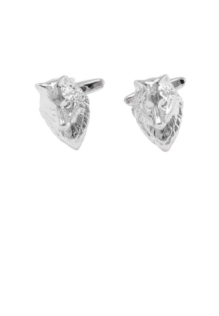 Simple Personality Wolf Head Cufflinks