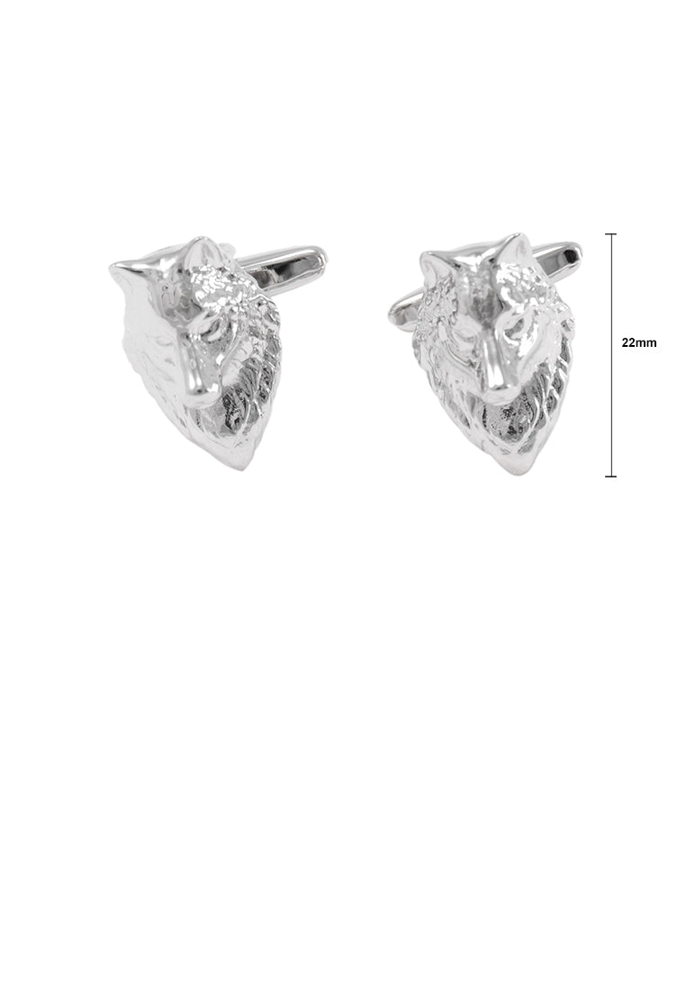 Simple Personality Wolf Head Cufflinks