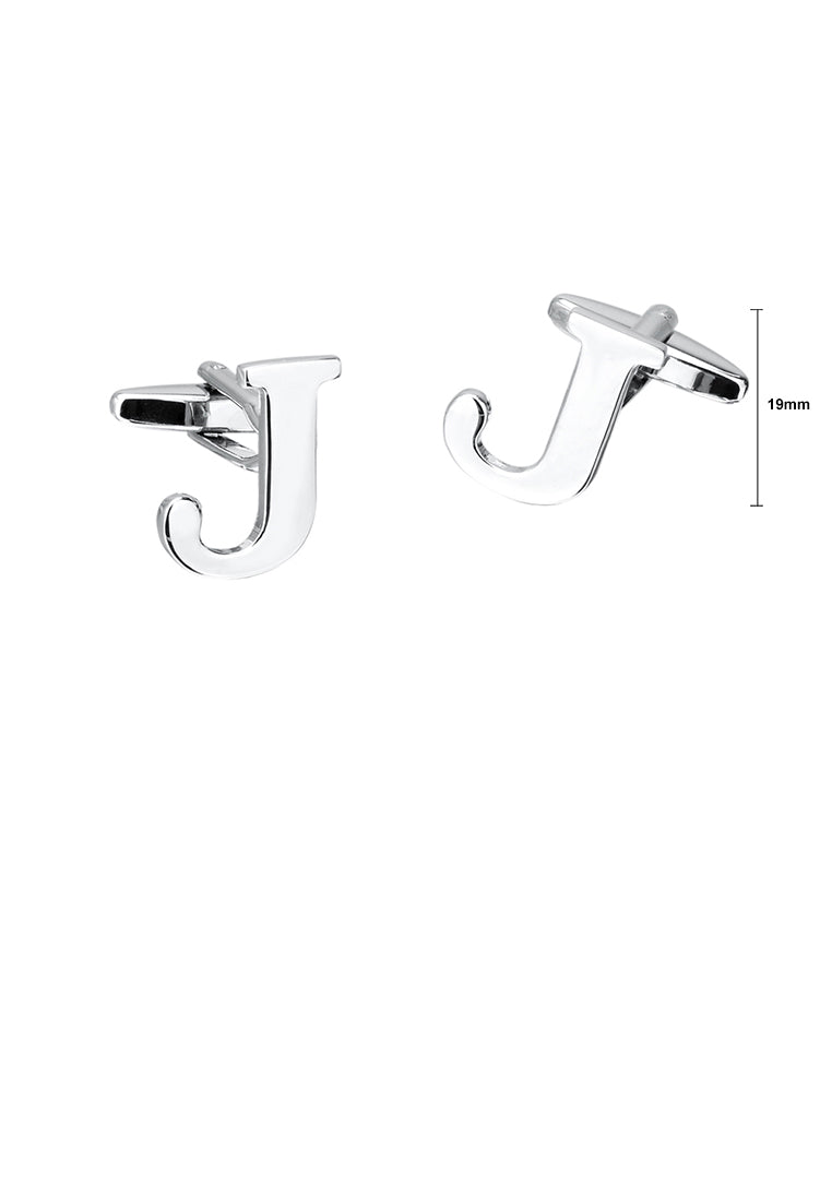 Simple Personality English Alphabet J Cufflinks