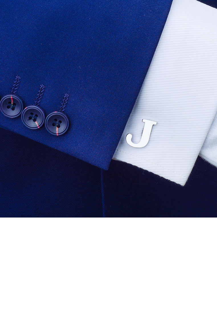 Simple Personality English Alphabet J Cufflinks
