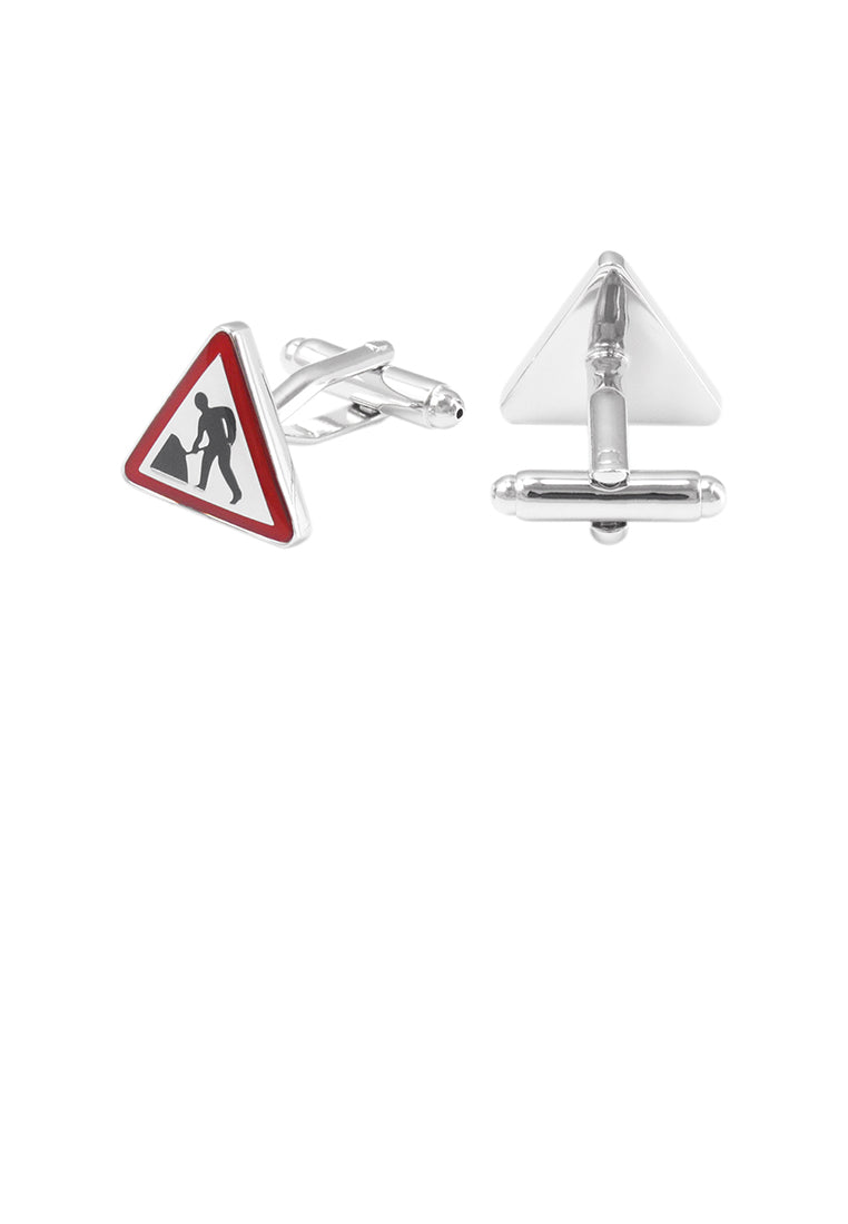 Simple Creative Construction Logo Triangle Cufflinks