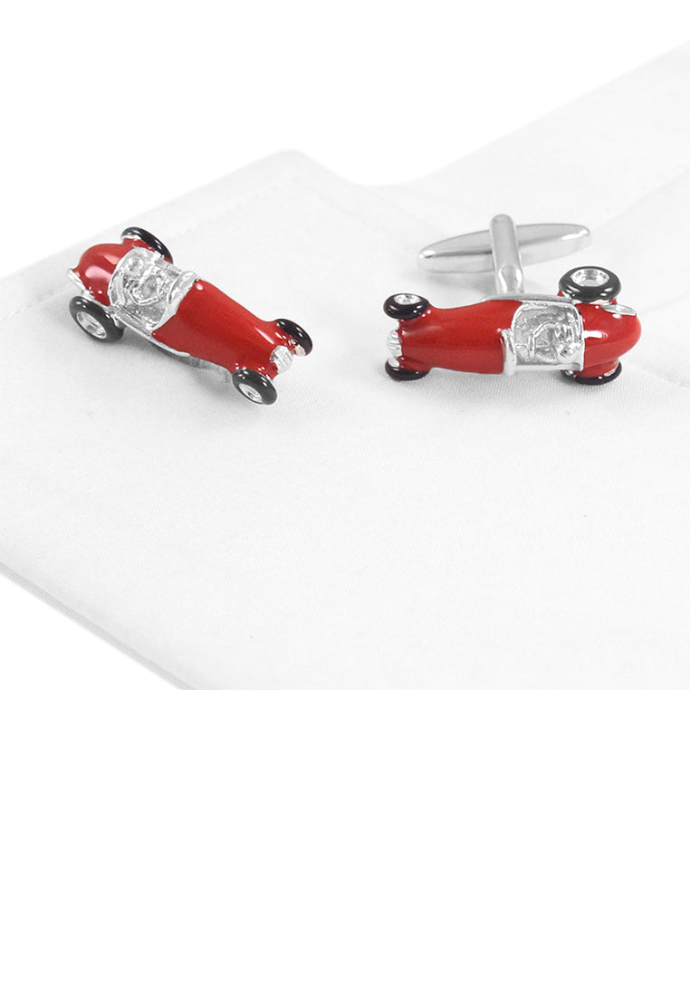Fashion Personality Red Sports Car Cufflinks - Vibrant Color