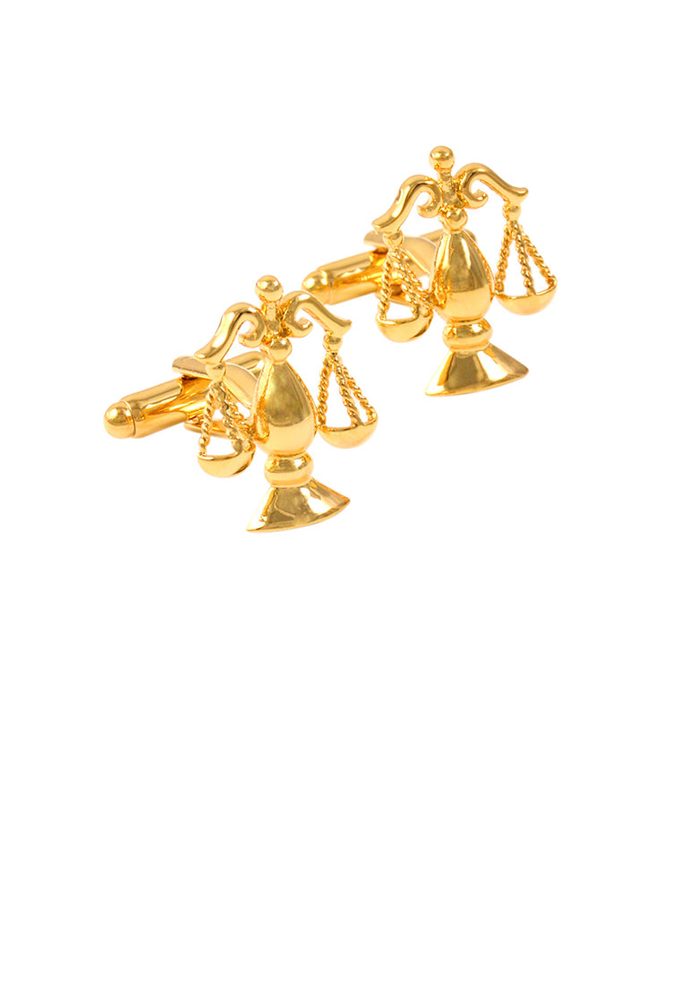 Elegant Personality Plated Gold Court Balance Cufflinks