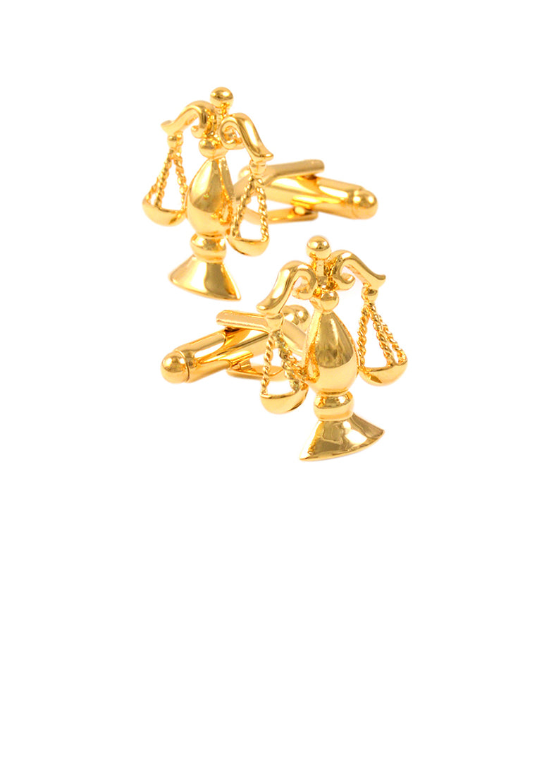 Elegant Personality Plated Gold Court Balance Cufflinks
