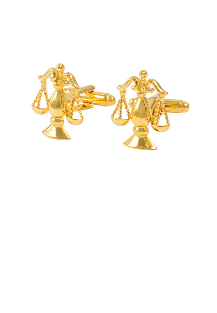 Elegant Personality Plated Gold Court Balance Cufflinks