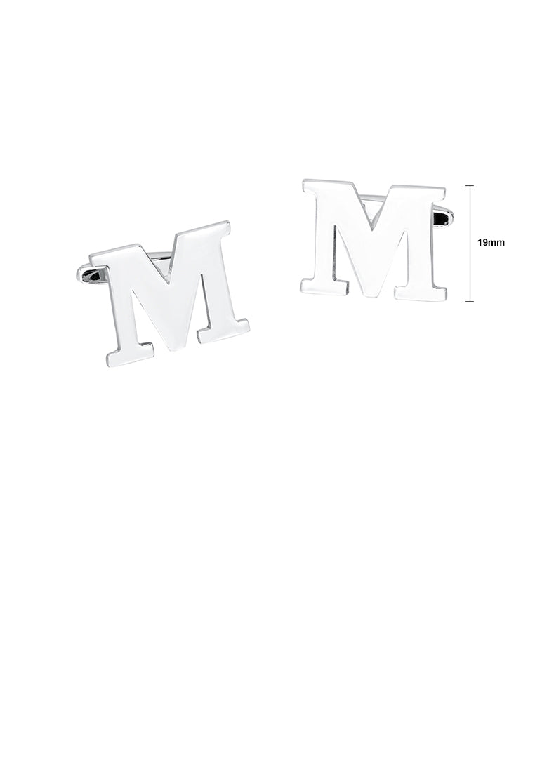 Simple Personality English Alphabet M Cufflinks