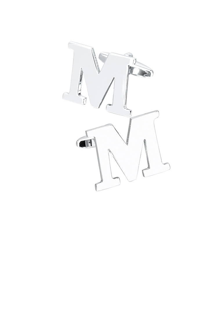 Simple Personality English Alphabet M Cufflinks