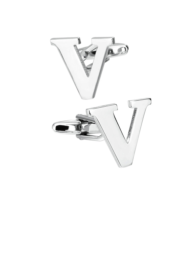 Simple Personality English Alphabet V Cufflinks