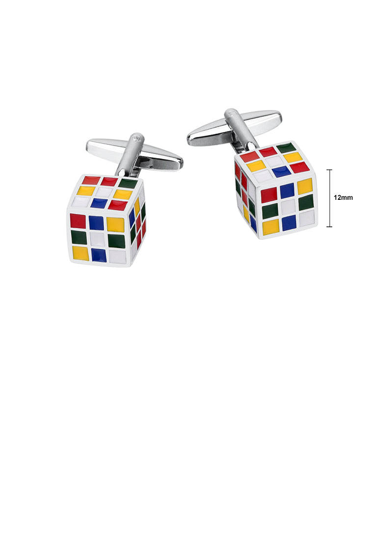 Fashion Personality Color Cube Cufflinks