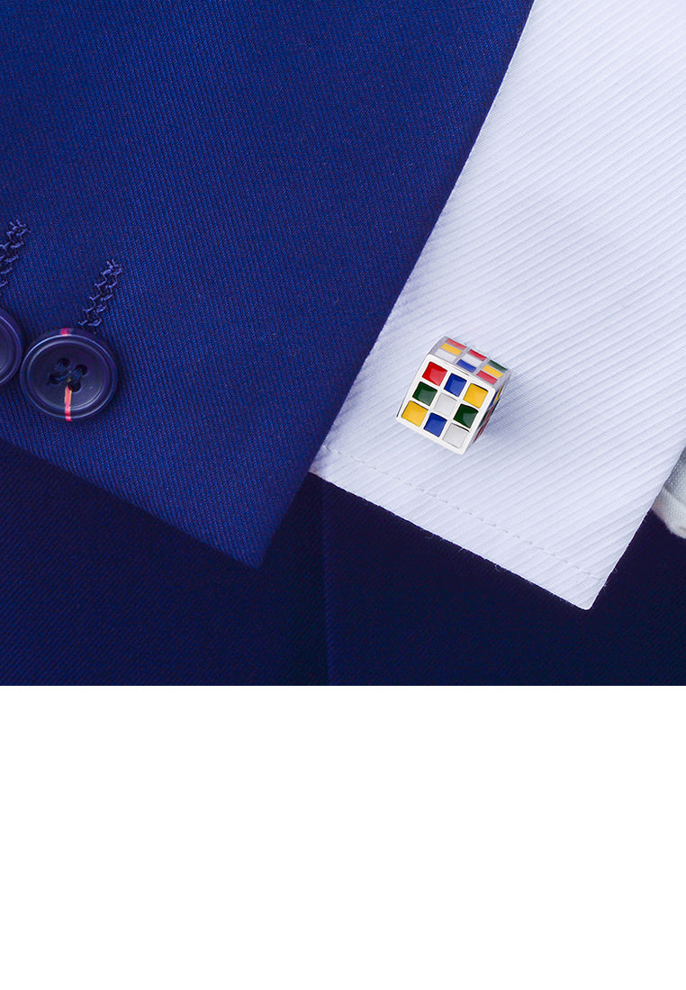 Fashion Personality Color Cube Cufflinks