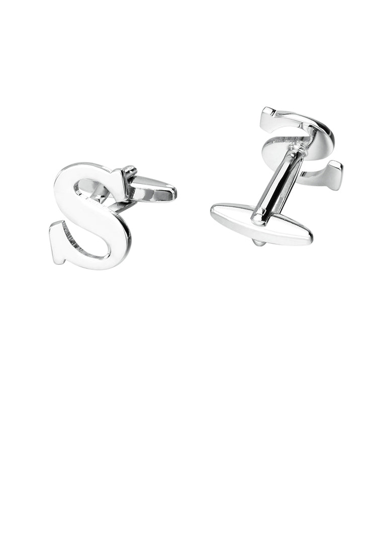 Simple Personality English Alphabet S Cufflinks
