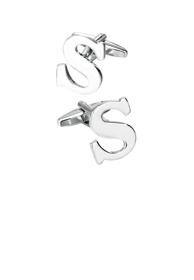 Simple Personality English Alphabet S Cufflinks