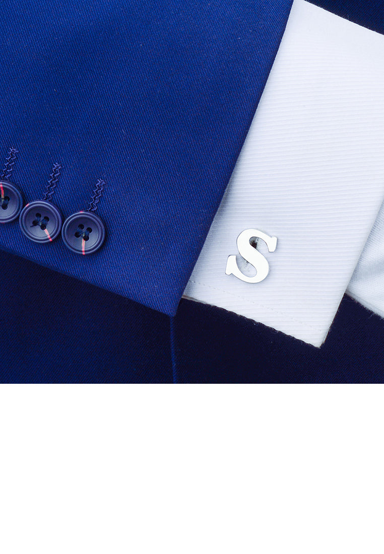 Simple Personality English Alphabet S Cufflinks