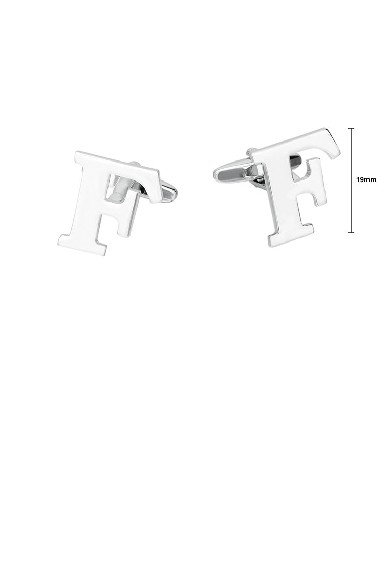 Simple Personality English Alphabet F Cufflinks