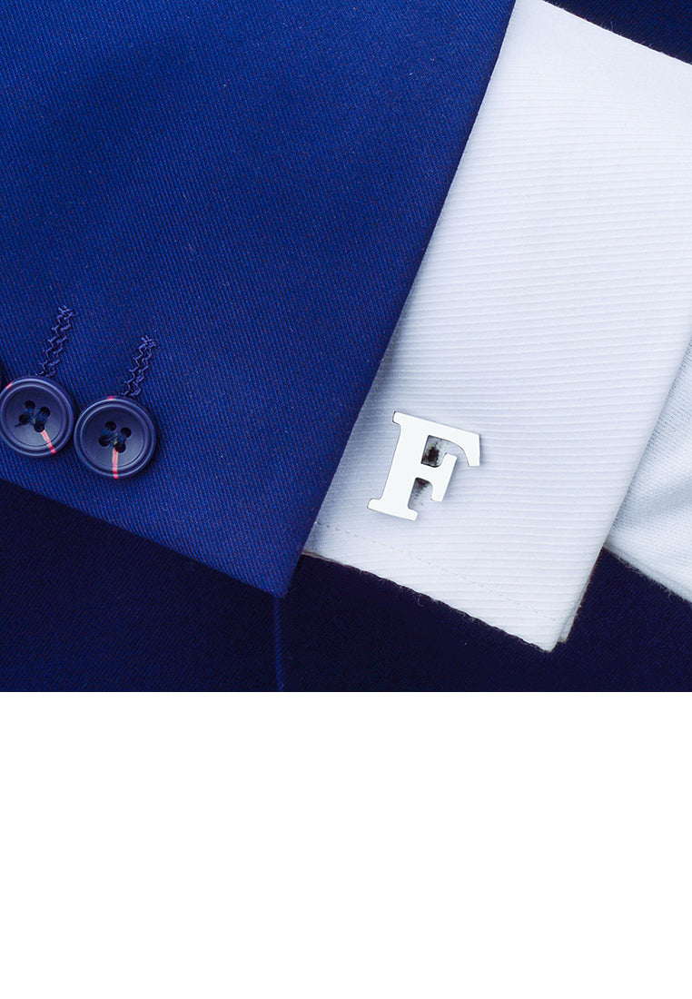 Simple Personality English Alphabet F Cufflinks