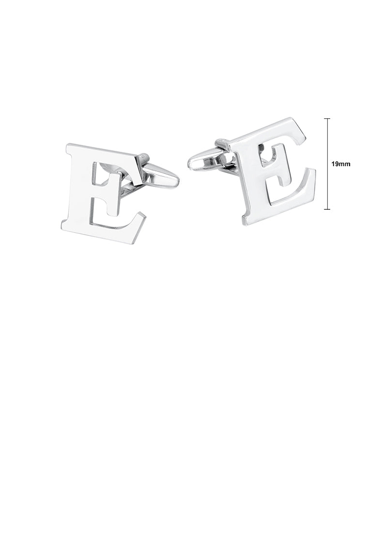 Simple Personality English Alphabet E Cufflinks